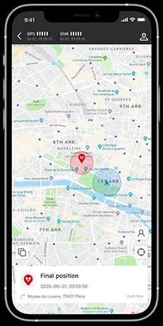 Real-time location of your scooter.